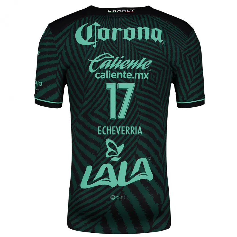 Danxen Homem Camisola Emmanuel Echeverría #17 Preto Verde Alternativa 2024/25 Camisa