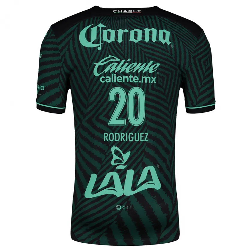 Danxen Homem Camisola Hugo Rodríguez #20 Preto Verde Alternativa 2024/25 Camisa