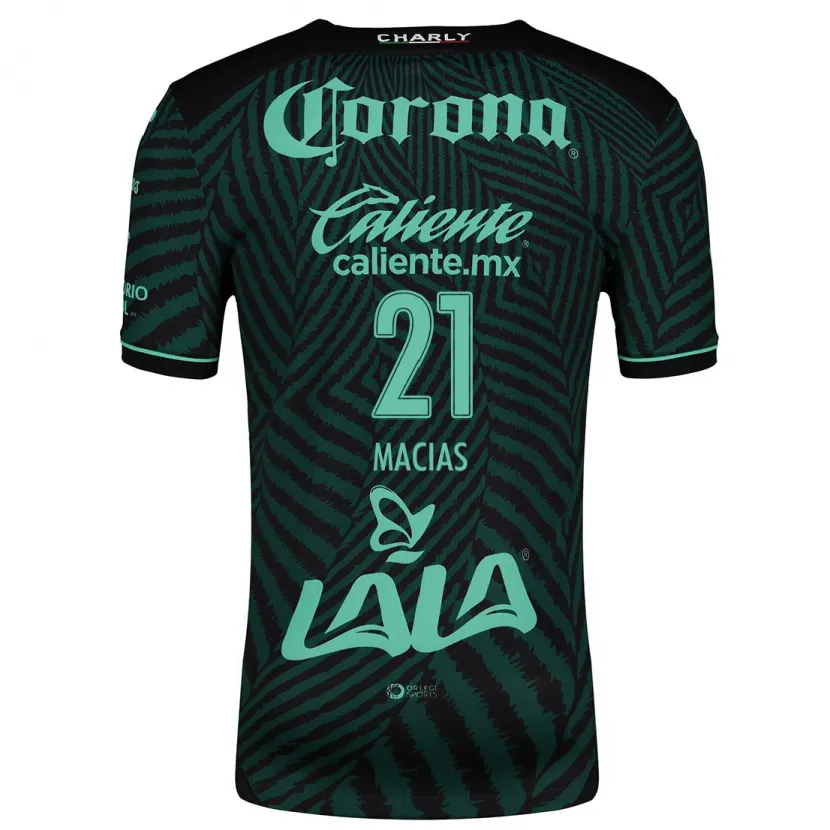 Danxen Homem Camisola José Juan Macías #21 Preto Verde Alternativa 2024/25 Camisa