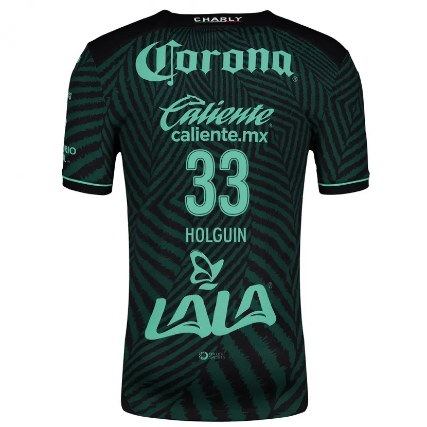 Danxen Homem Camisola Héctor Holguín #33 Preto Verde Alternativa 2024/25 Camisa