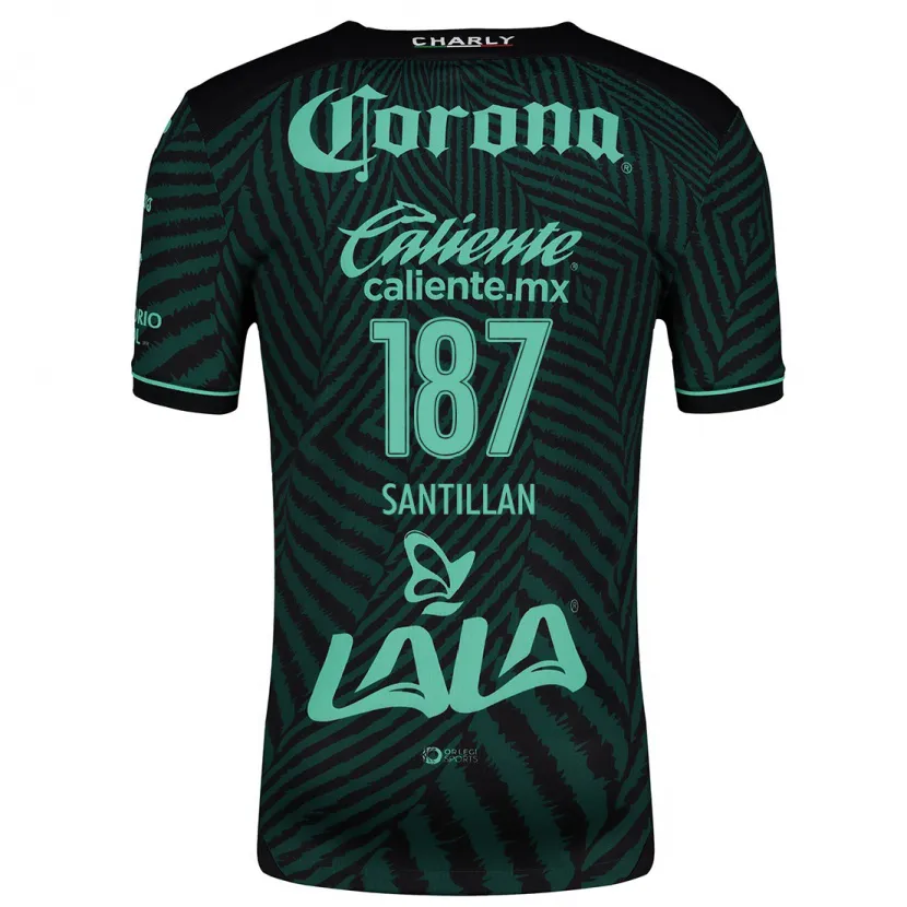 Danxen Homem Camisola Emilio Santillán #187 Preto Verde Alternativa 2024/25 Camisa