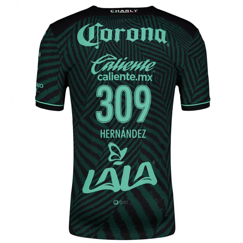 Danxen Homem Camisola Julio Hernández #309 Preto Verde Alternativa 2024/25 Camisa