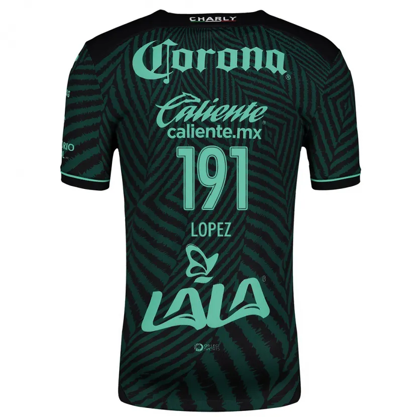 Danxen Homem Camisola Carlos López #191 Preto Verde Alternativa 2024/25 Camisa