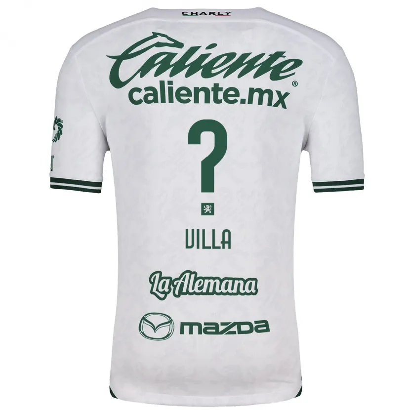 Danxen Homem Camisola Óscar Villa #0 Branco Verde Alternativa 2024/25 Camisa