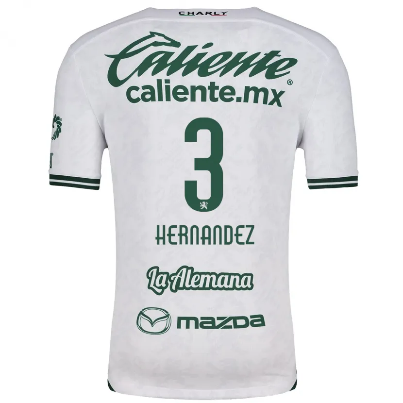 Danxen Homem Camisola Pedro Hernández #3 Branco Verde Alternativa 2024/25 Camisa