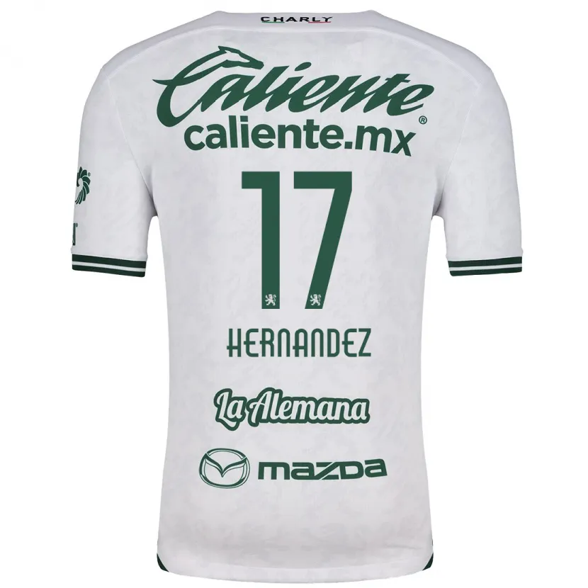 Danxen Homem Camisola Daniel Hernández #17 Branco Verde Alternativa 2024/25 Camisa