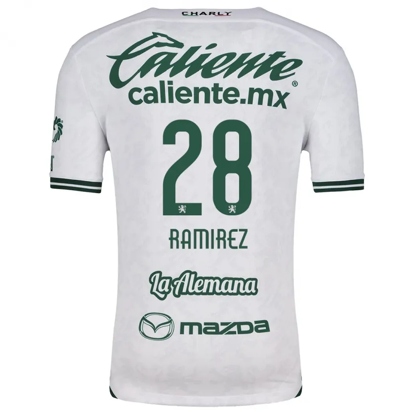 Danxen Homem Camisola David Ramírez #28 Branco Verde Alternativa 2024/25 Camisa