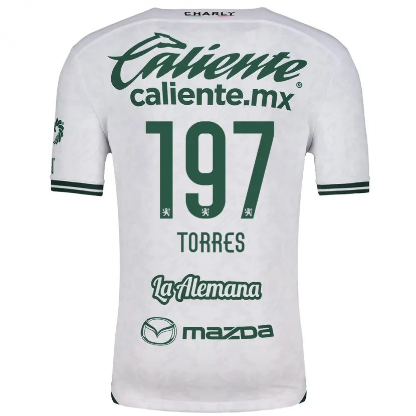 Danxen Homem Camisola Erick Torres #197 Branco Verde Alternativa 2024/25 Camisa
