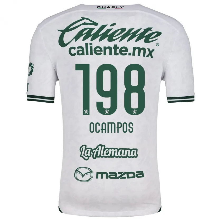 Danxen Homem Camisola Omar Ocampos #198 Branco Verde Alternativa 2024/25 Camisa