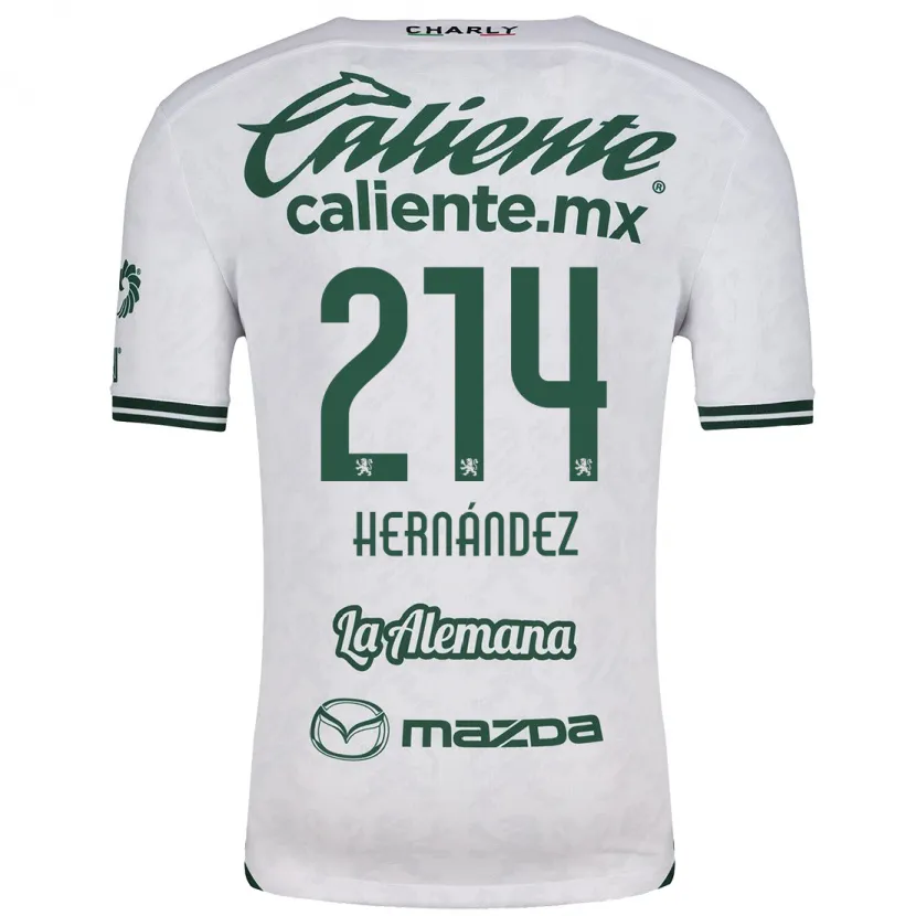 Danxen Homem Camisola Iván Hernández #214 Branco Verde Alternativa 2024/25 Camisa