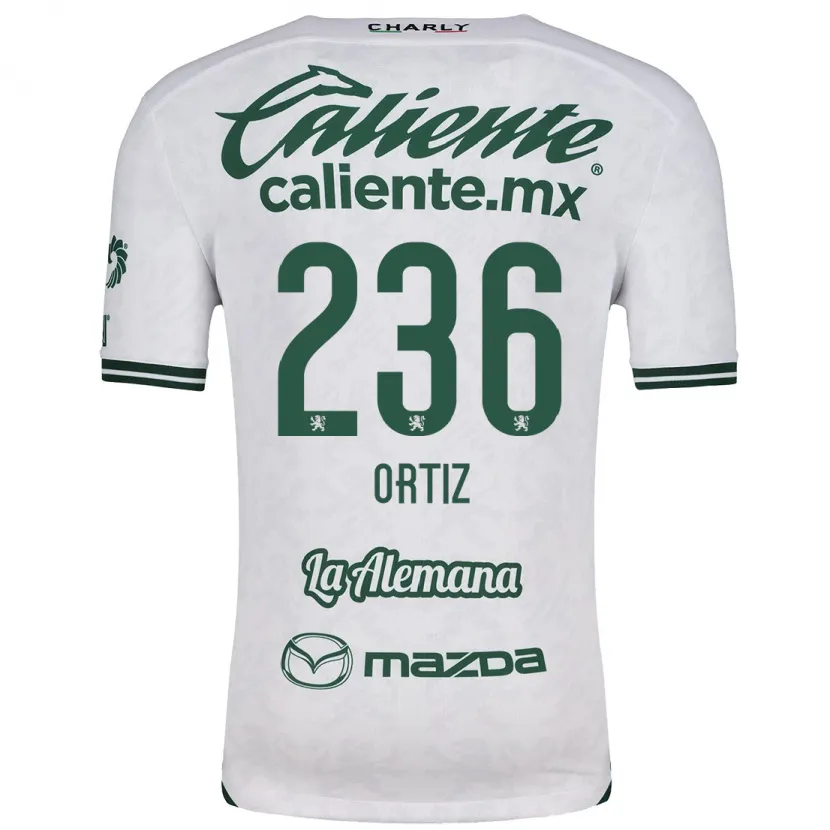 Danxen Homem Camisola Youssef Ortiz #236 Branco Verde Alternativa 2024/25 Camisa