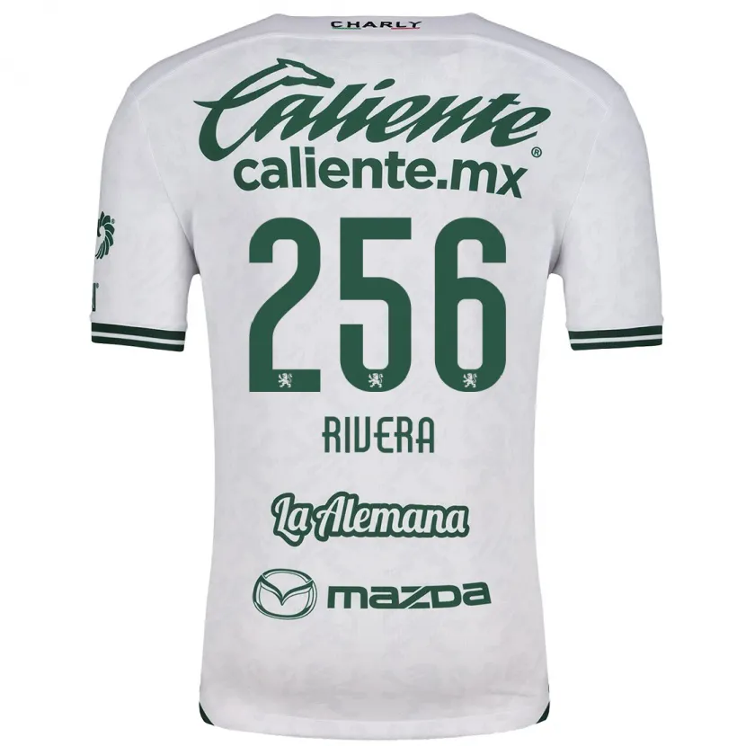 Danxen Homem Camisola Fernando Rivera #256 Branco Verde Alternativa 2024/25 Camisa