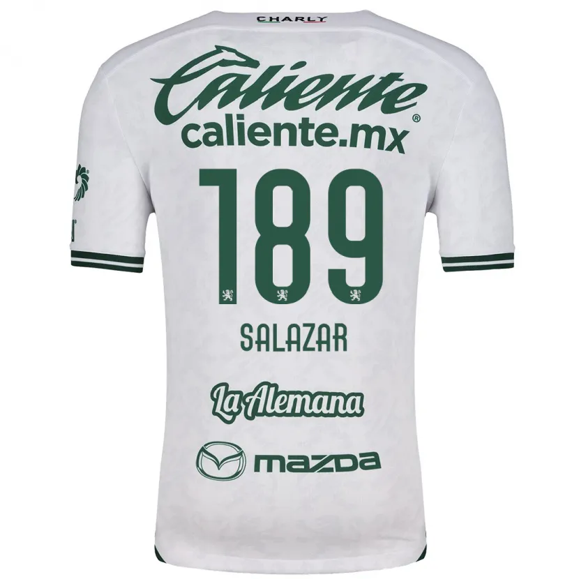 Danxen Homem Camisola José Salazar #189 Branco Verde Alternativa 2024/25 Camisa