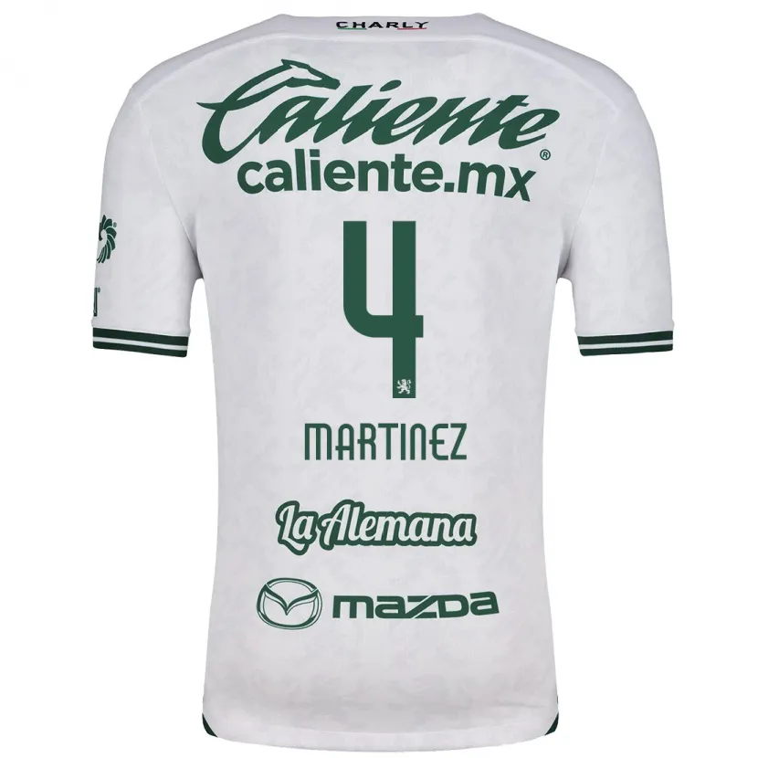 Danxen Homem Camisola Mitzi Martínez #4 Branco Verde Alternativa 2024/25 Camisa