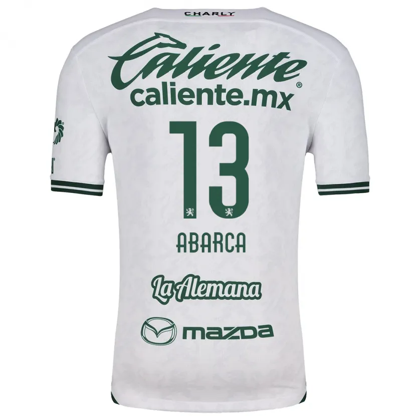 Danxen Homem Camisola Vidalia Abarca #13 Branco Verde Alternativa 2024/25 Camisa