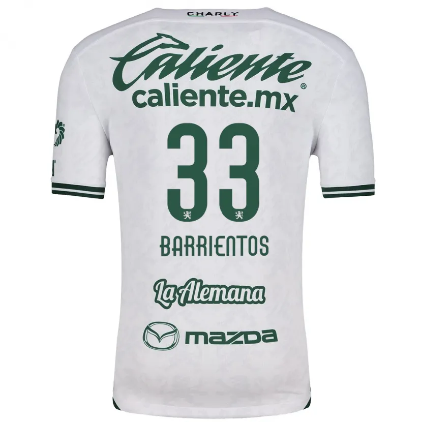 Danxen Homem Camisola Yashira Barrientos #33 Branco Verde Alternativa 2024/25 Camisa