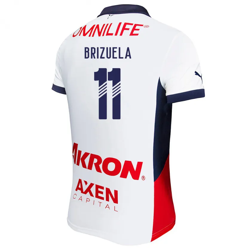 Danxen Homem Camisola Isaác Brizuela #11 Branco Vermelho Azul Alternativa 2024/25 Camisa