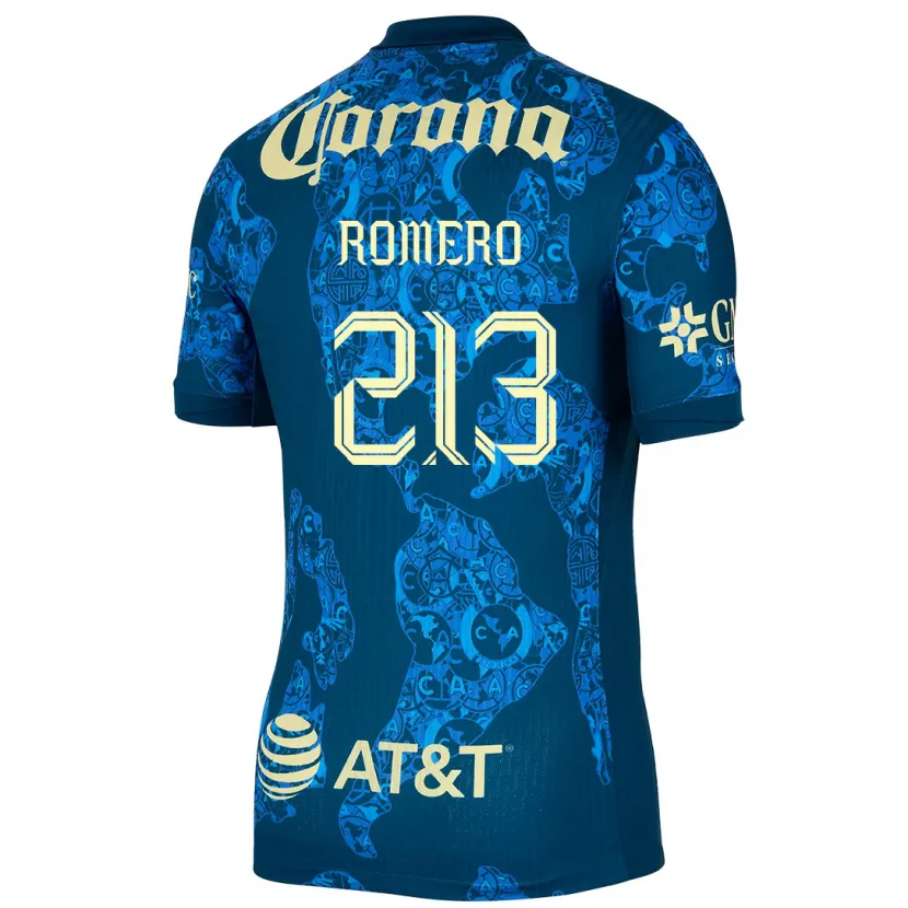 Danxen Homem Camisola Axel Romero #213 Azul Amarelo Alternativa 2024/25 Camisa