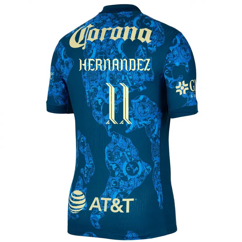 Danxen Homem Camisola Montserrat Hernandez #11 Azul Amarelo Alternativa 2024/25 Camisa