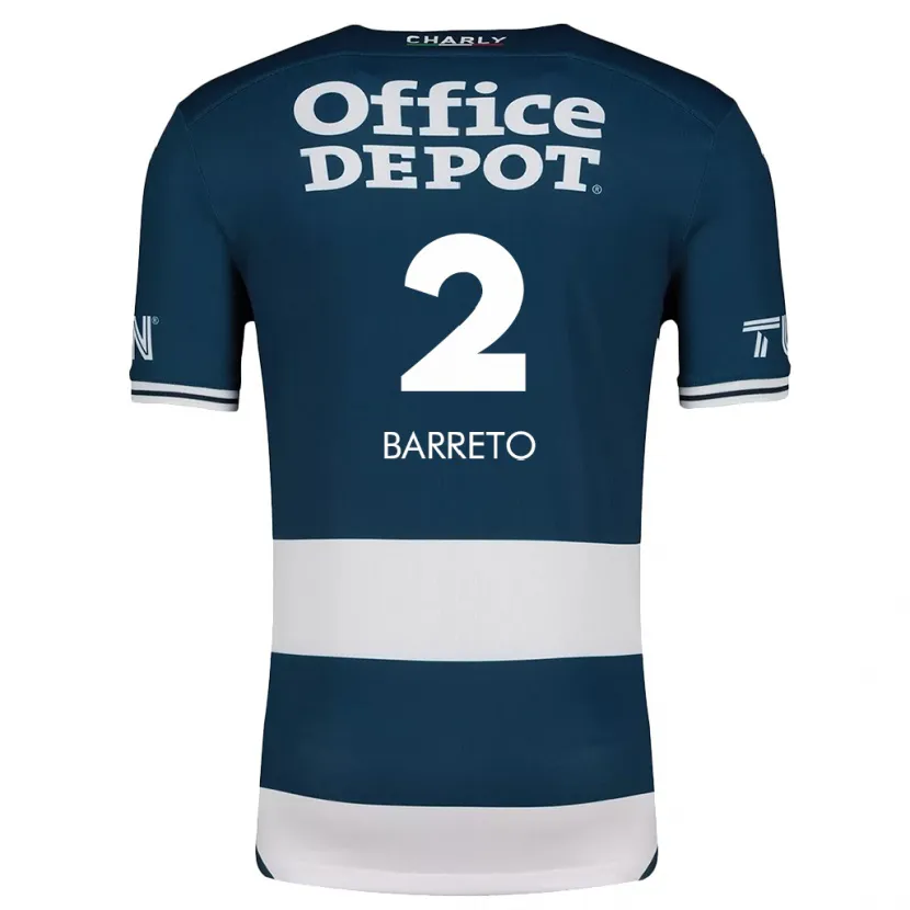 Danxen Mulher Camisola Sergio Barreto #2 Branco Azulado Principal 2024/25 Camisa