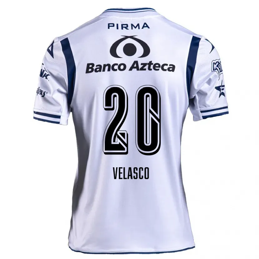 Danxen Mulher Camisola Kevin Velasco #20 Branco Azul Marinho Principal 2024/25 Camisa