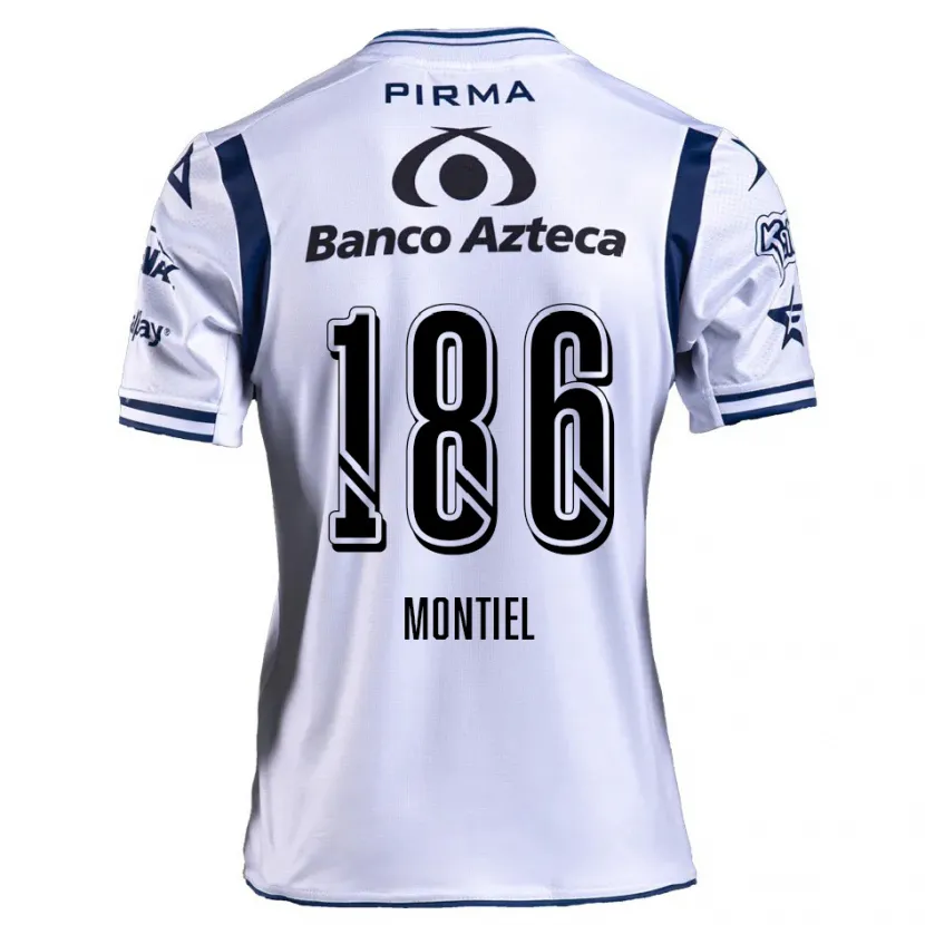 Danxen Mulher Camisola Santiago Montiel #186 Branco Azul Marinho Principal 2024/25 Camisa