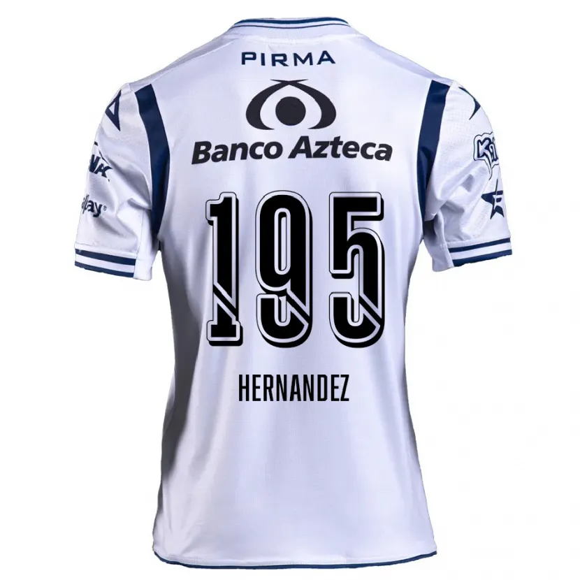 Danxen Mulher Camisola Daniel Hernández #195 Branco Azul Marinho Principal 2024/25 Camisa