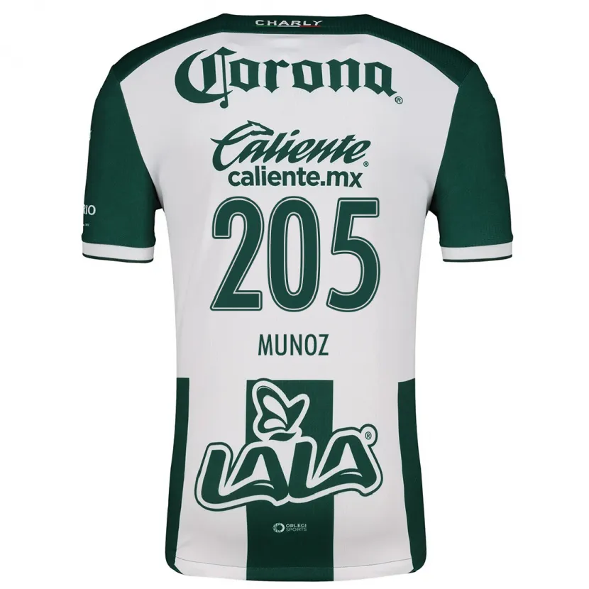 Danxen Mulher Camisola Guillermo Muñoz #205 Verde Branco Principal 2024/25 Camisa
