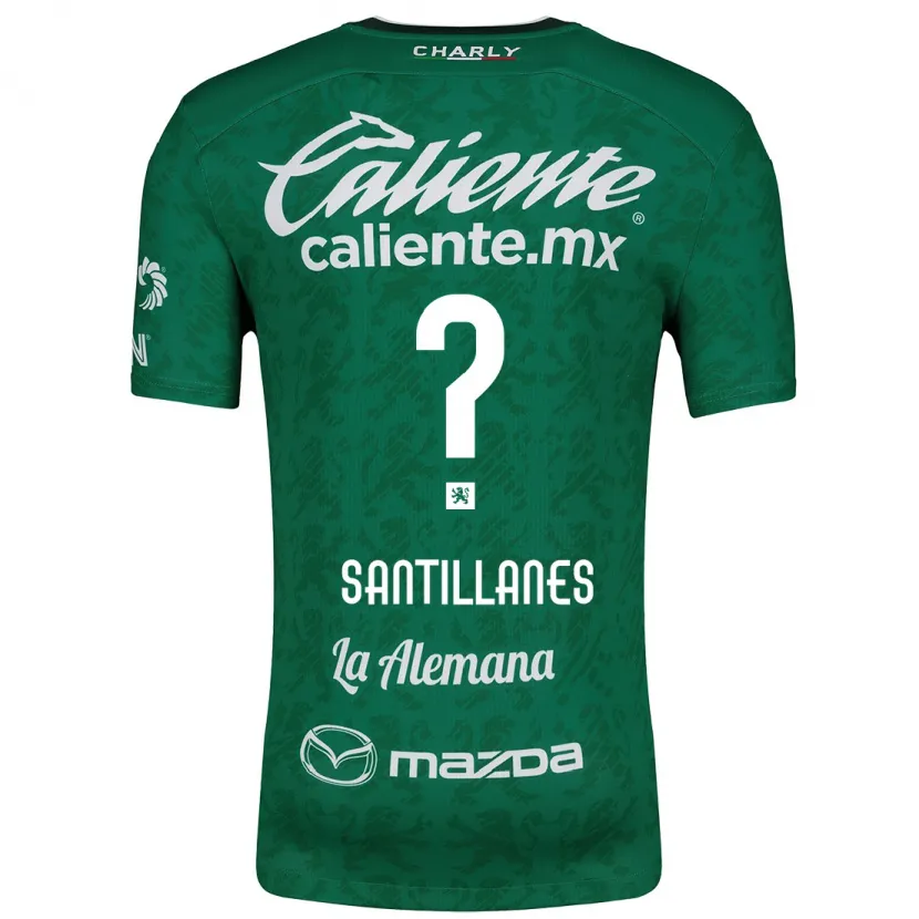 Danxen Mulher Camisola Antonio Santillanes #0 Verde Branco Principal 2024/25 Camisa