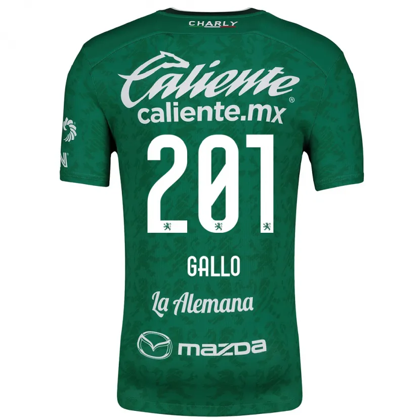 Danxen Mulher Camisola Andrés Gallo #201 Verde Branco Principal 2024/25 Camisa