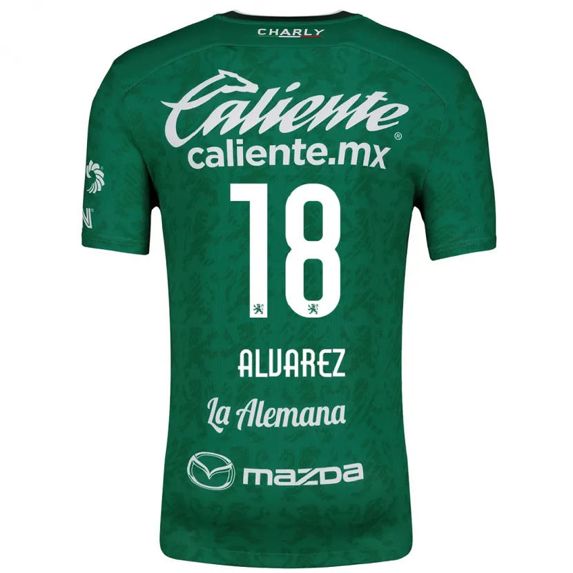 Danxen Mulher Camisola Yazmin Álvarez #18 Verde Branco Principal 2024/25 Camisa
