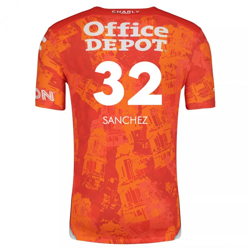 Danxen Mulher Camisola Luis Sánchez #32 Laranja Branco Alternativa 2024/25 Camisa