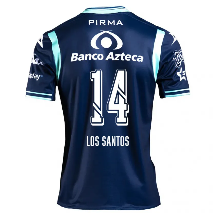 Danxen Mulher Camisola Lucas De Los Santos #14 Azul-Marinho Alternativa 2024/25 Camisa