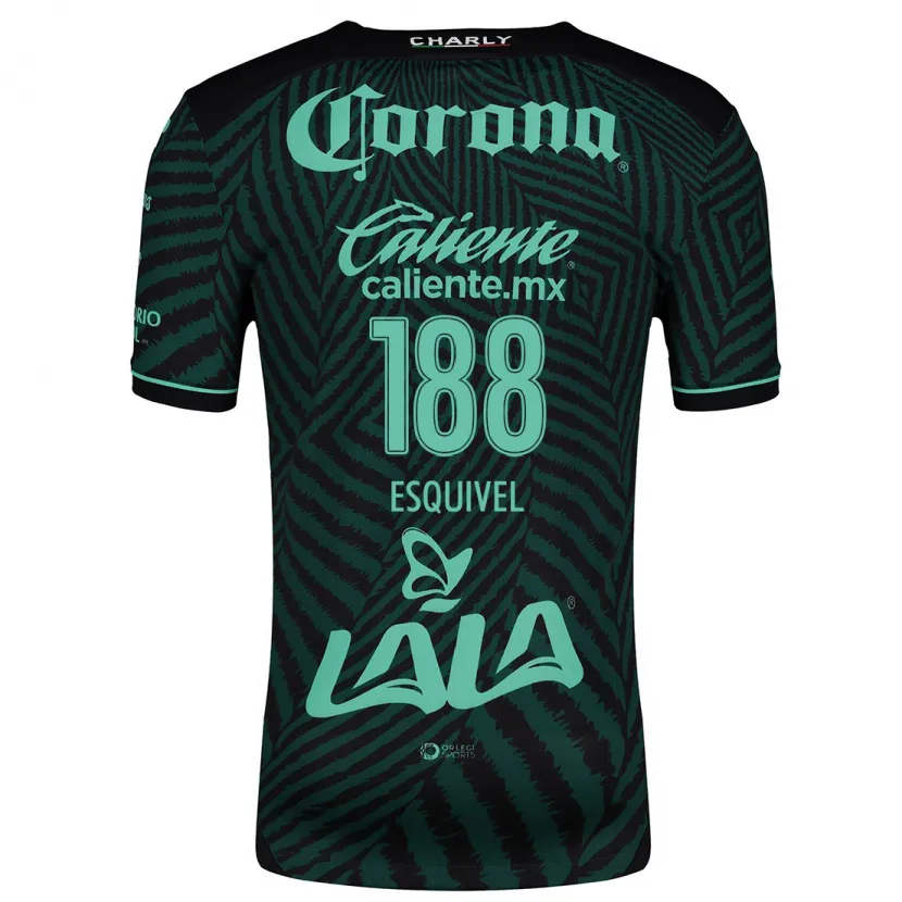 Danxen Mulher Camisola Bruno Esquivel #188 Preto Verde Alternativa 2024/25 Camisa