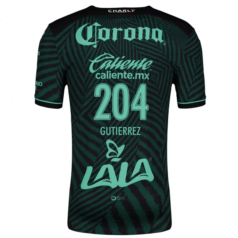Danxen Mulher Camisola Gabriel Gutiérrez #204 Preto Verde Alternativa 2024/25 Camisa