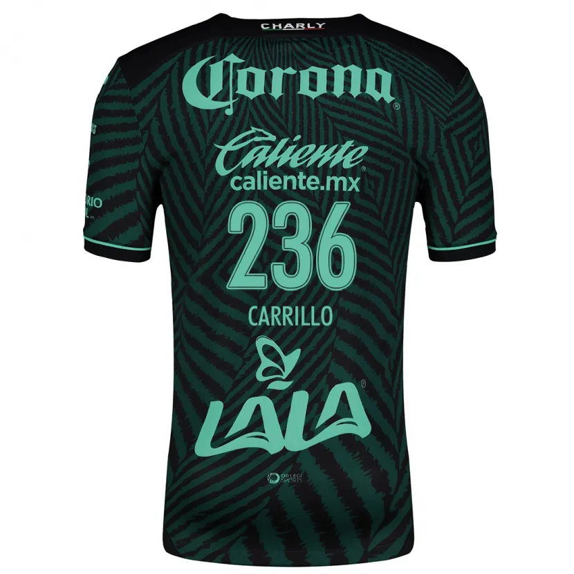 Danxen Mulher Camisola Fernando Carrillo #236 Preto Verde Alternativa 2024/25 Camisa