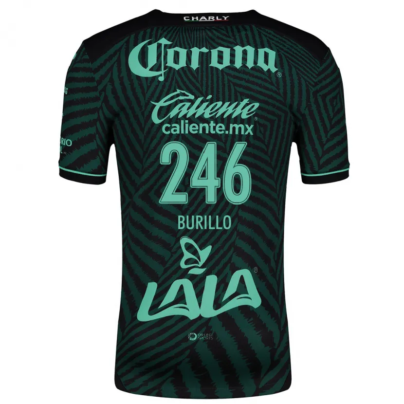 Danxen Mulher Camisola Juan Burillo #246 Preto Verde Alternativa 2024/25 Camisa