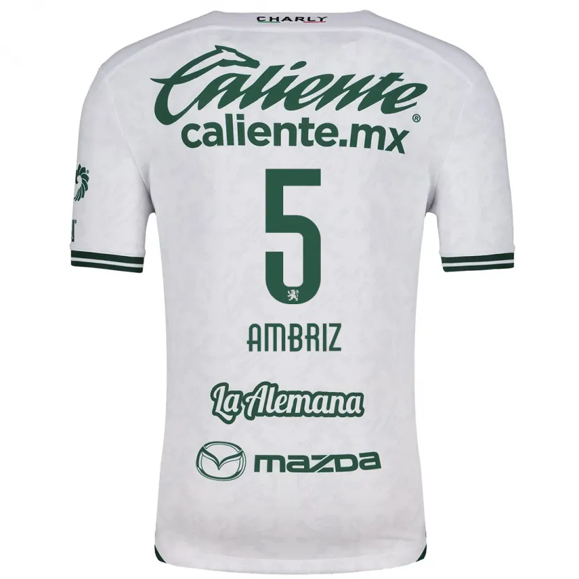 Danxen Mulher Camisola Fidel Ambríz #5 Branco Verde Alternativa 2024/25 Camisa