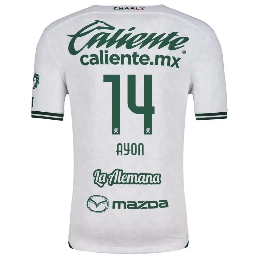 Danxen Mulher Camisola Ettson Ayón #14 Branco Verde Alternativa 2024/25 Camisa