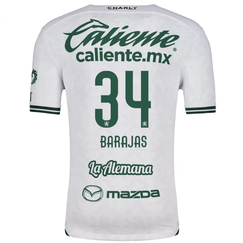 Danxen Mulher Camisola Víctor Barajas #34 Branco Verde Alternativa 2024/25 Camisa