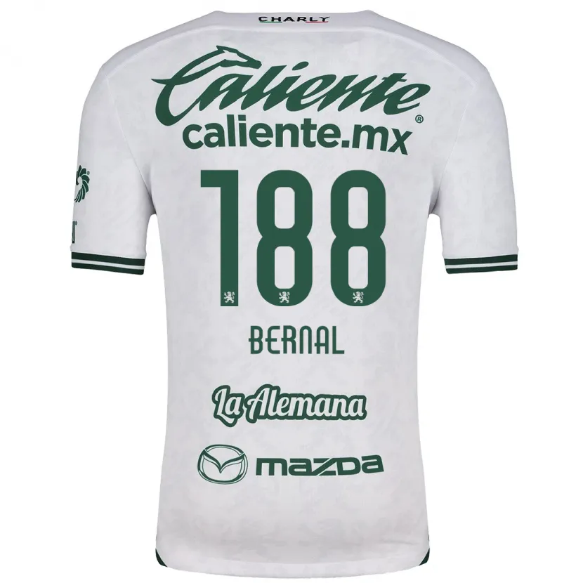 Danxen Mulher Camisola Juan Bernal #188 Branco Verde Alternativa 2024/25 Camisa