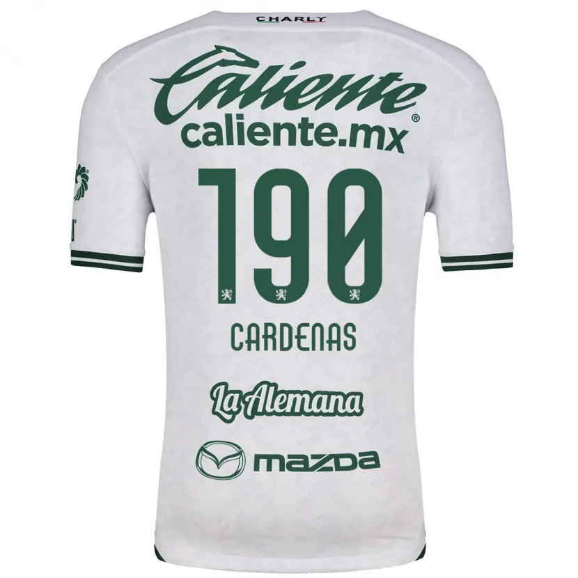 Danxen Mulher Camisola Emilio Cárdenas #190 Branco Verde Alternativa 2024/25 Camisa