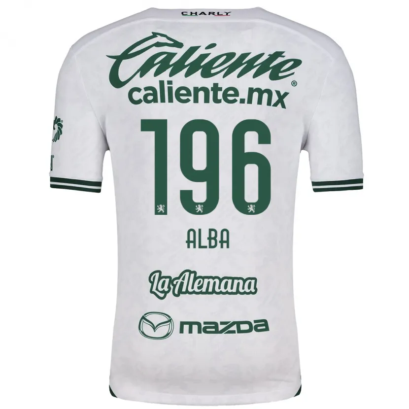 Danxen Mulher Camisola Óscar Alba #196 Branco Verde Alternativa 2024/25 Camisa