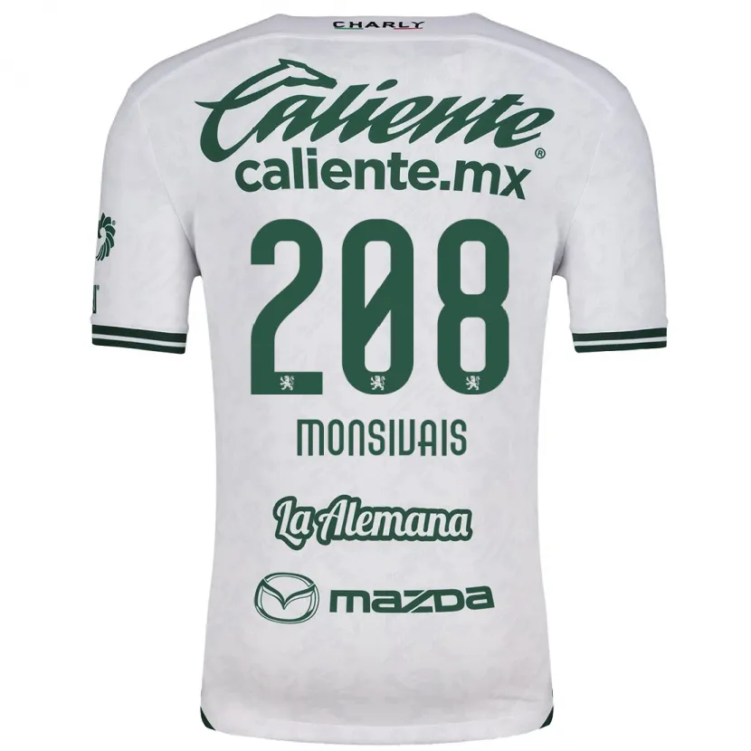 Danxen Mulher Camisola Daniel Monsivaís #208 Branco Verde Alternativa 2024/25 Camisa