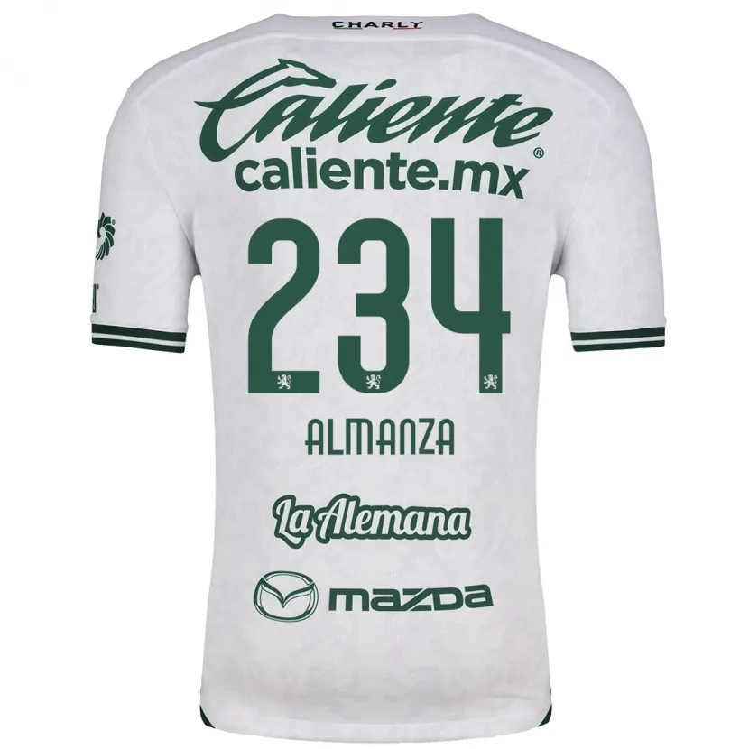 Danxen Mulher Camisola Román Almanza #234 Branco Verde Alternativa 2024/25 Camisa