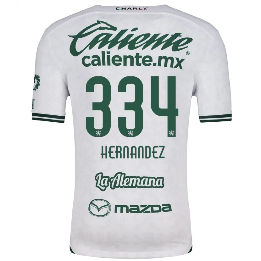 Danxen Mulher Camisola Alan Hernández #334 Branco Verde Alternativa 2024/25 Camisa