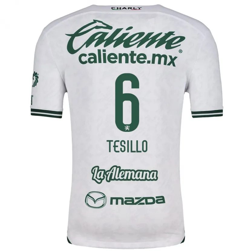 Danxen Mulher Camisola William Tesillo #6 Branco Verde Alternativa 2024/25 Camisa