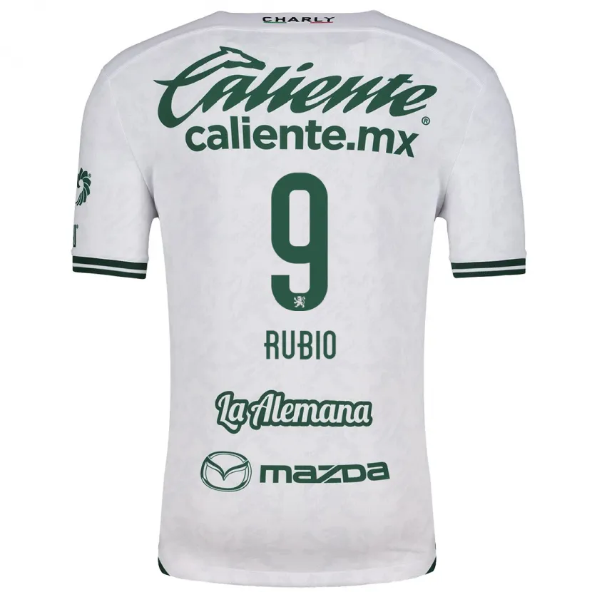 Danxen Mulher Camisola Brian Rubio #9 Branco Verde Alternativa 2024/25 Camisa
