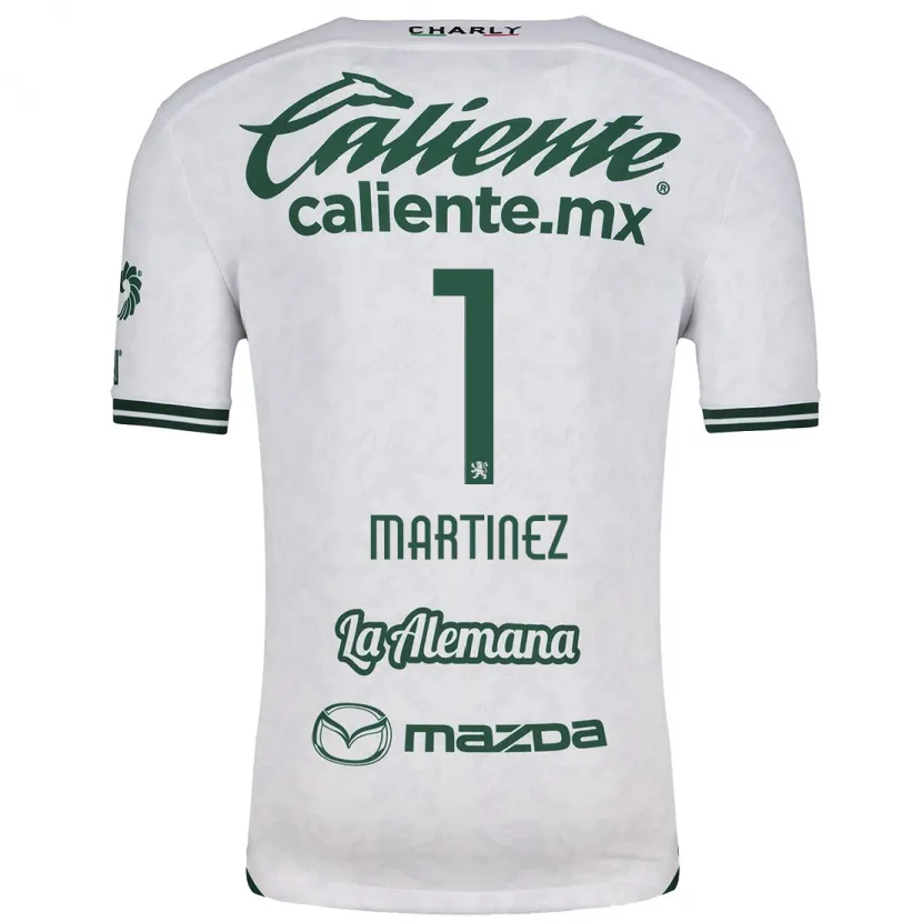 Danxen Mulher Camisola Angeles Martínez #1 Branco Verde Alternativa 2024/25 Camisa