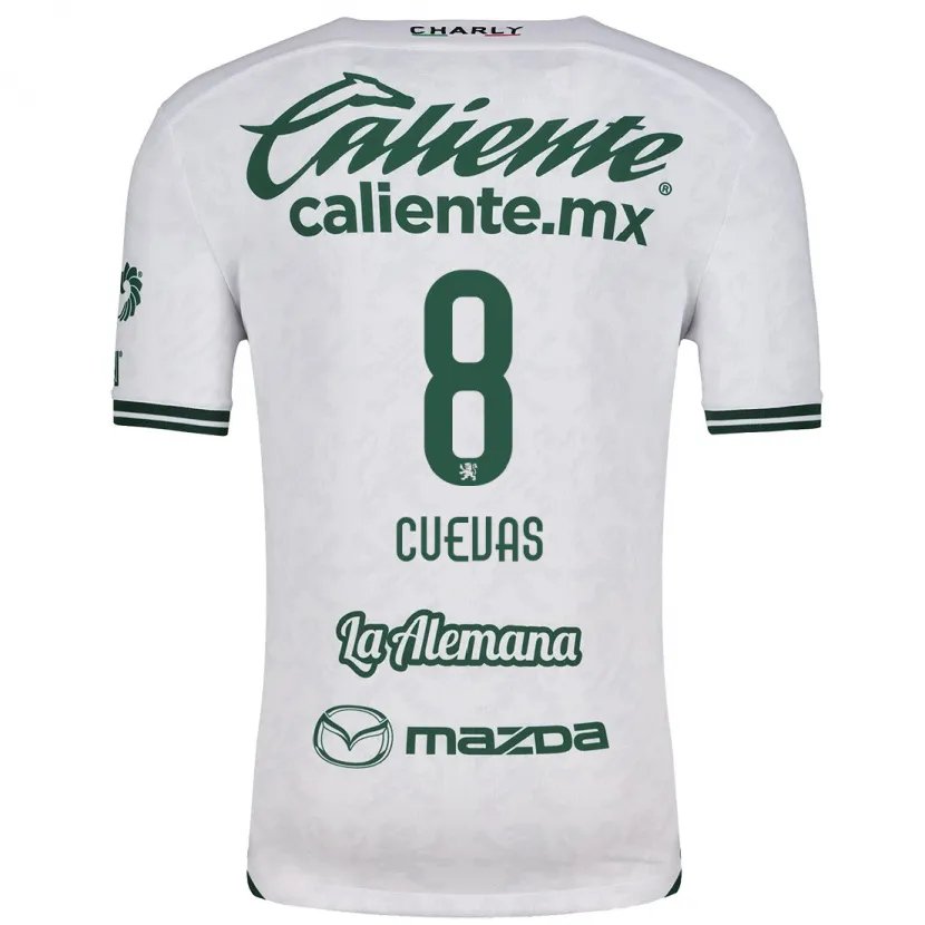 Danxen Mulher Camisola Lucero Cuevas #8 Branco Verde Alternativa 2024/25 Camisa